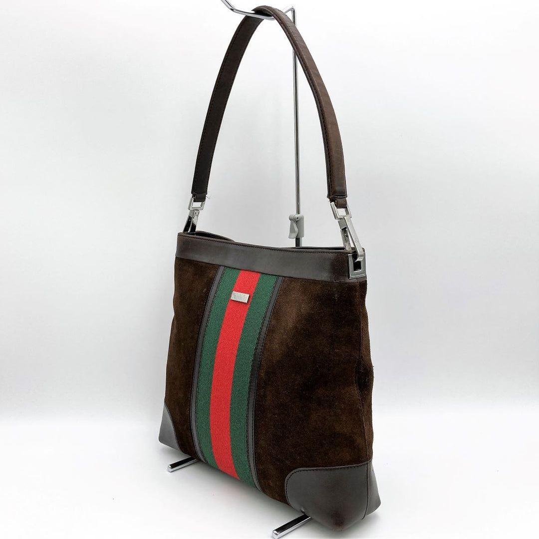 GUCCI グッチ 
 33900  ショルダーバッグ 
スウェード ブラウン