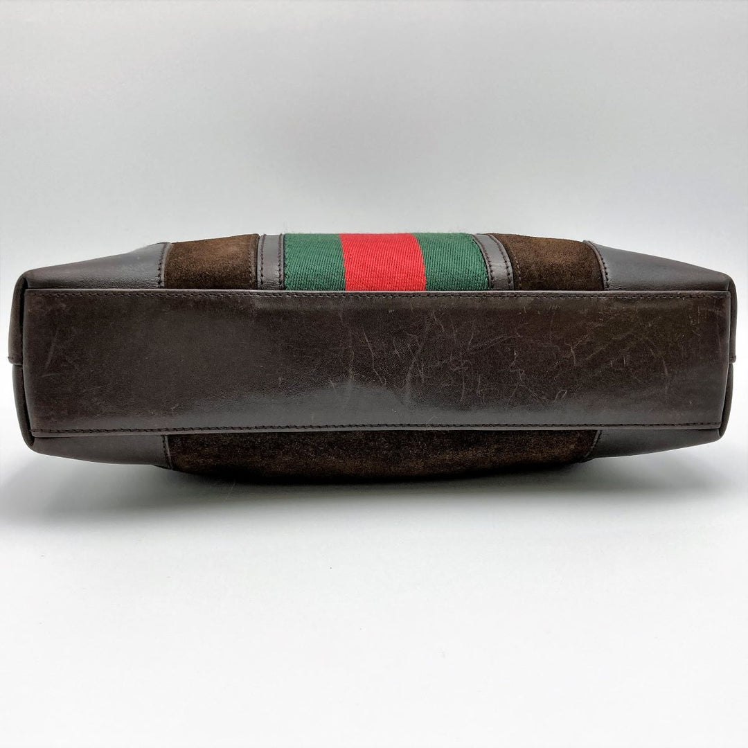 GUCCI グッチ 
 33900  ショルダーバッグ 
スウェード ブラウン
