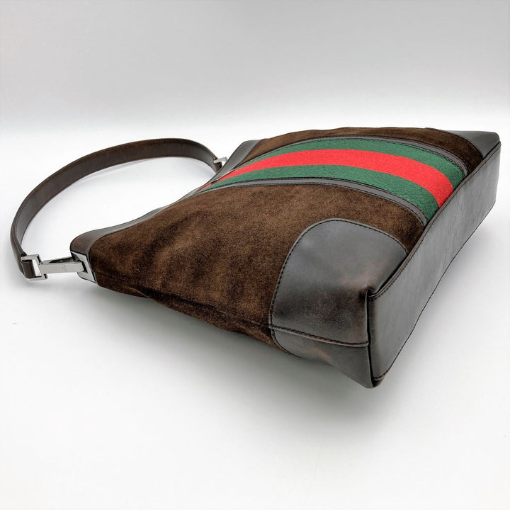 GUCCI グッチ 
 33900  ショルダーバッグ 
スウェード ブラウン