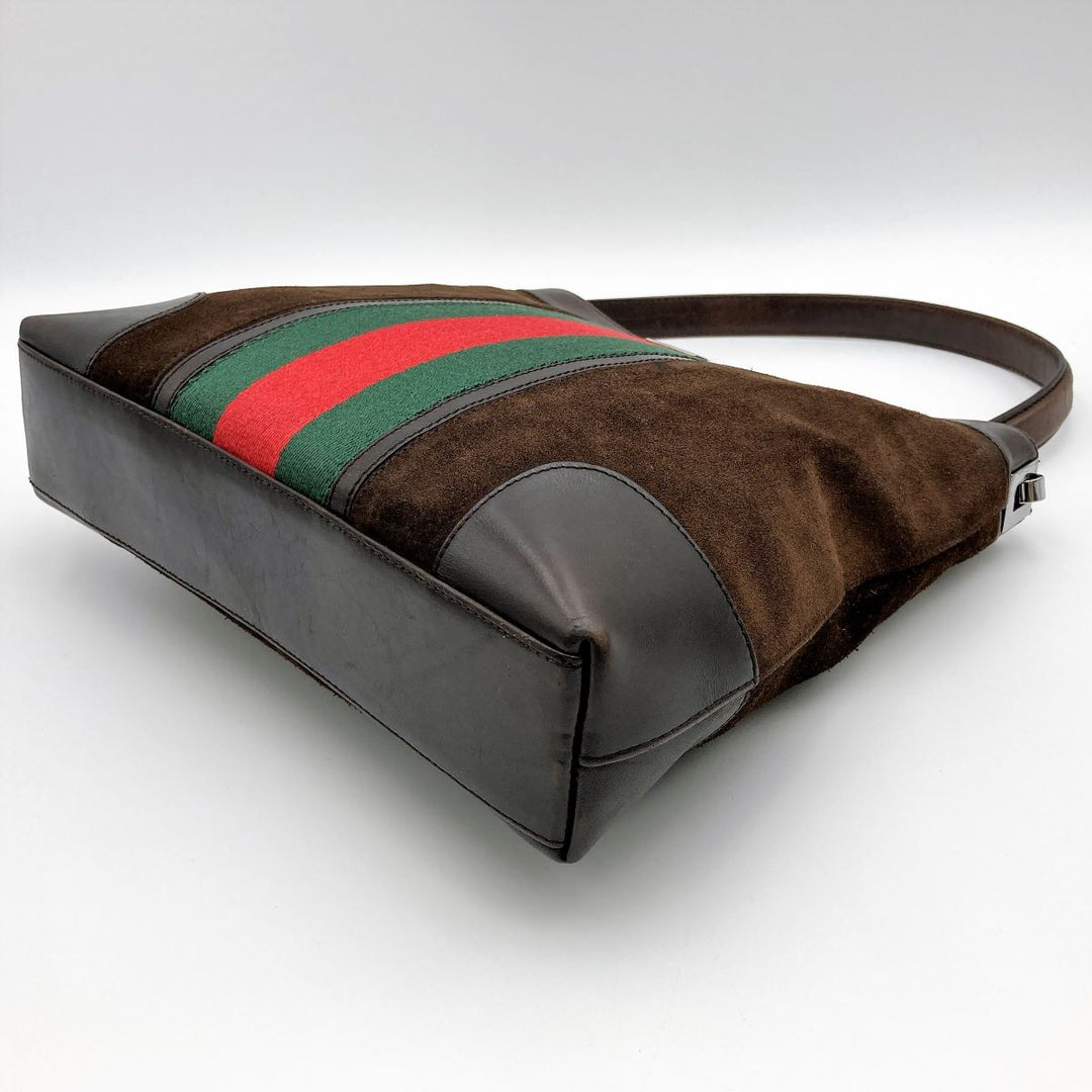 GUCCI グッチ 
 33900  ショルダーバッグ 
スウェード ブラウン