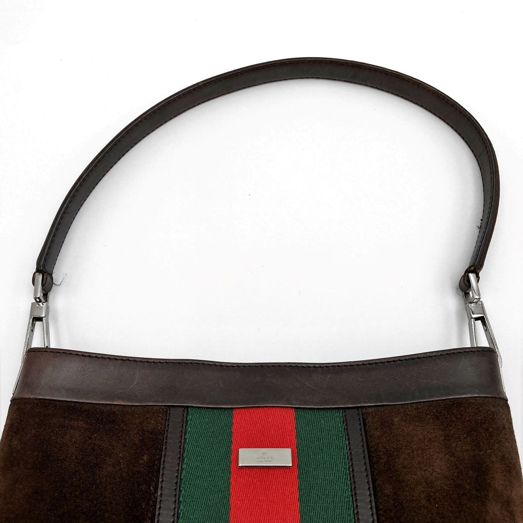 GUCCI グッチ 
 33900  ショルダーバッグ 
スウェード ブラウン