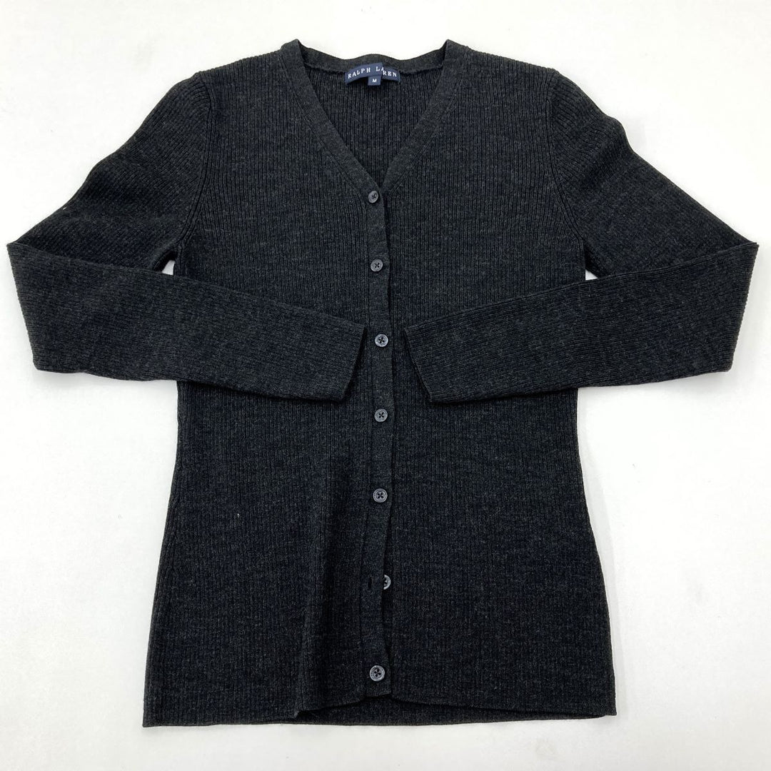 RALPH LAUREN ラルフローレン 
 カーディガン 
ウール ダークグレー
