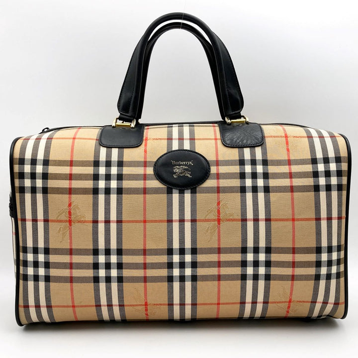 BURBERRY バーバリー 
 ボストンバッグ 
ナイロン/コットン  ベージュ