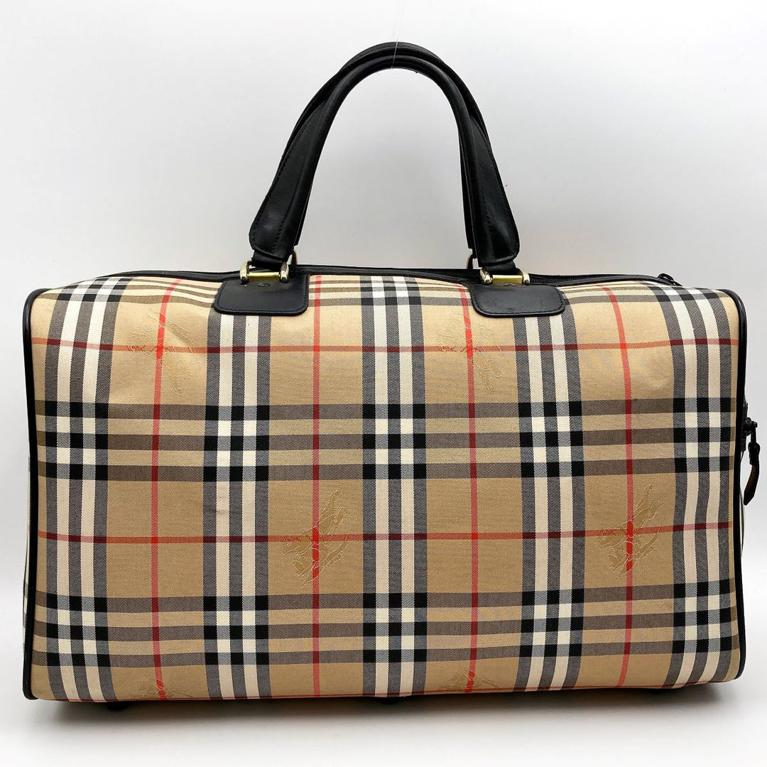 BURBERRY バーバリー 
 ボストンバッグ 
ナイロン/コットン  ベージュ