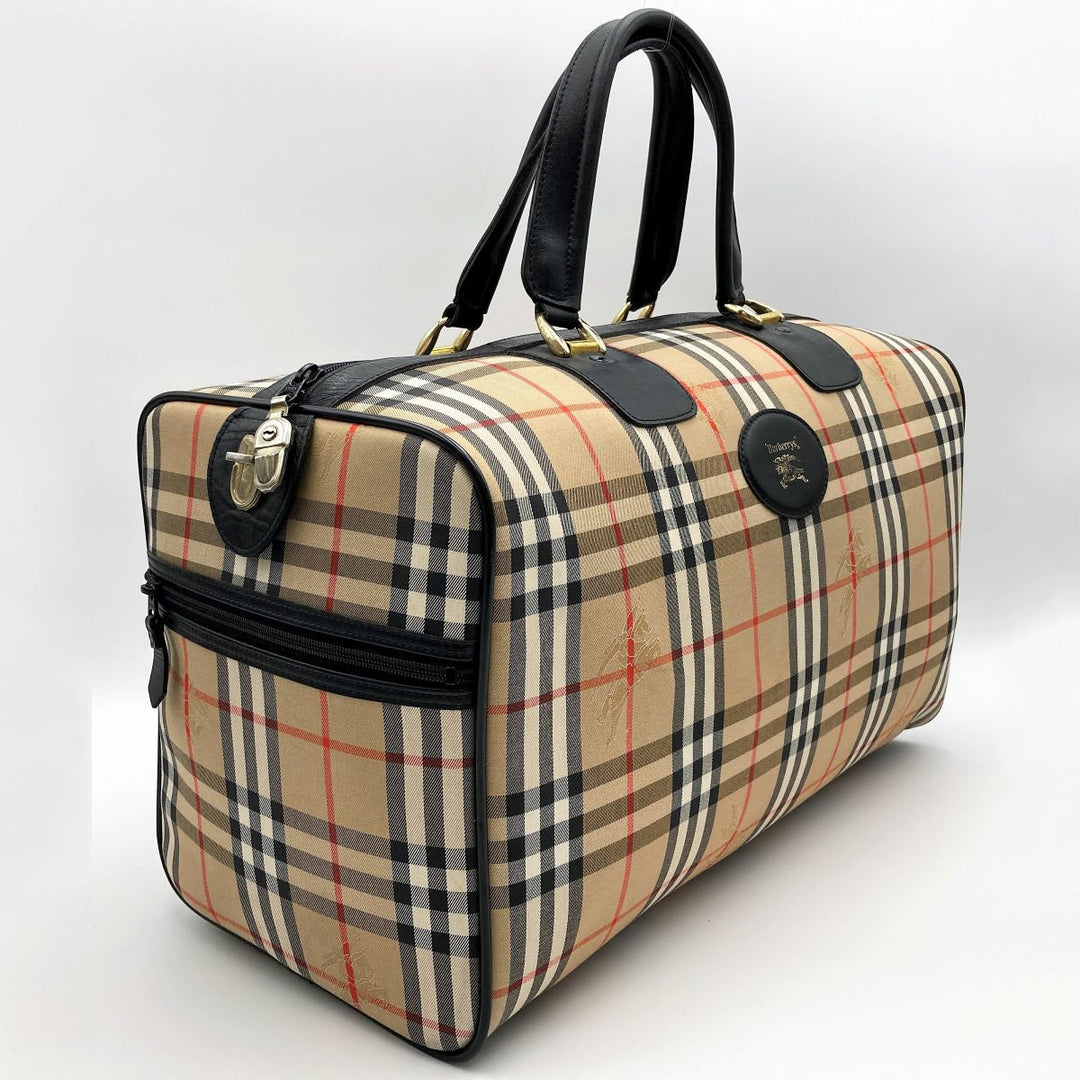 BURBERRY バーバリー 
 ボストンバッグ 
ナイロン/コットン  ベージュ