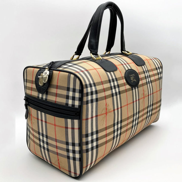 BURBERRY バーバリー 
 ボストンバッグ 
ナイロン/コットン  ベージュ