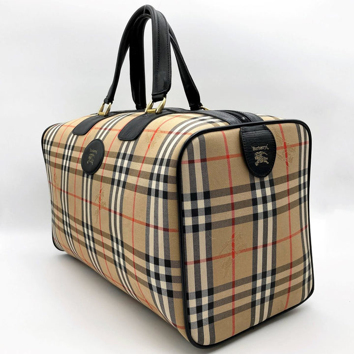 BURBERRY バーバリー 
 ボストンバッグ 
ナイロン/コットン  ベージュ