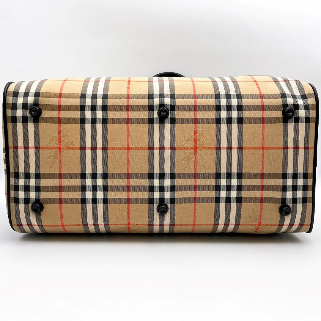 BURBERRY バーバリー 
 ボストンバッグ 
ナイロン/コットン  ベージュ