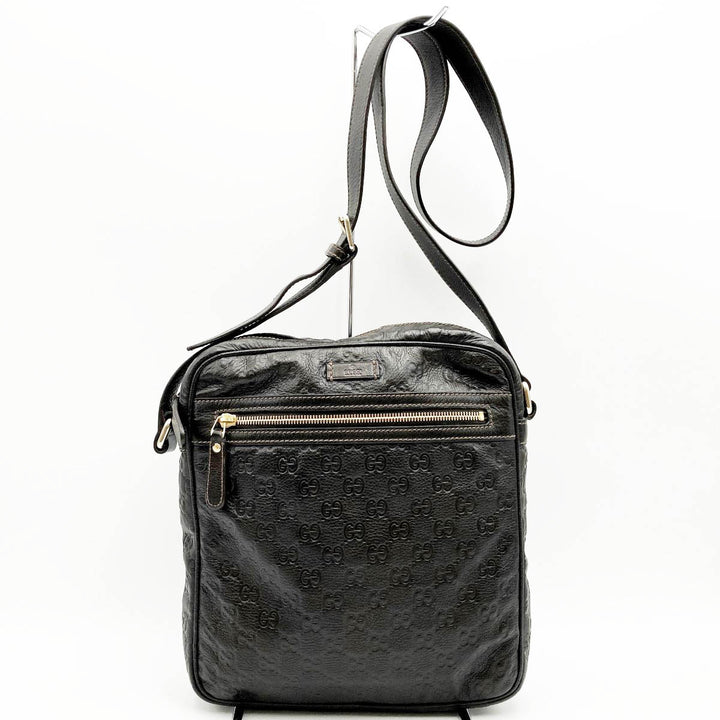 GUCCI グッチ 
 201448  ショルダーバッグ 
レザー ダークブラウン