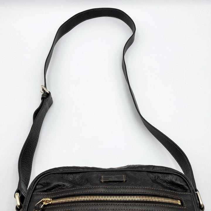 GUCCI グッチ 
 201448  ショルダーバッグ 
レザー ダークブラウン