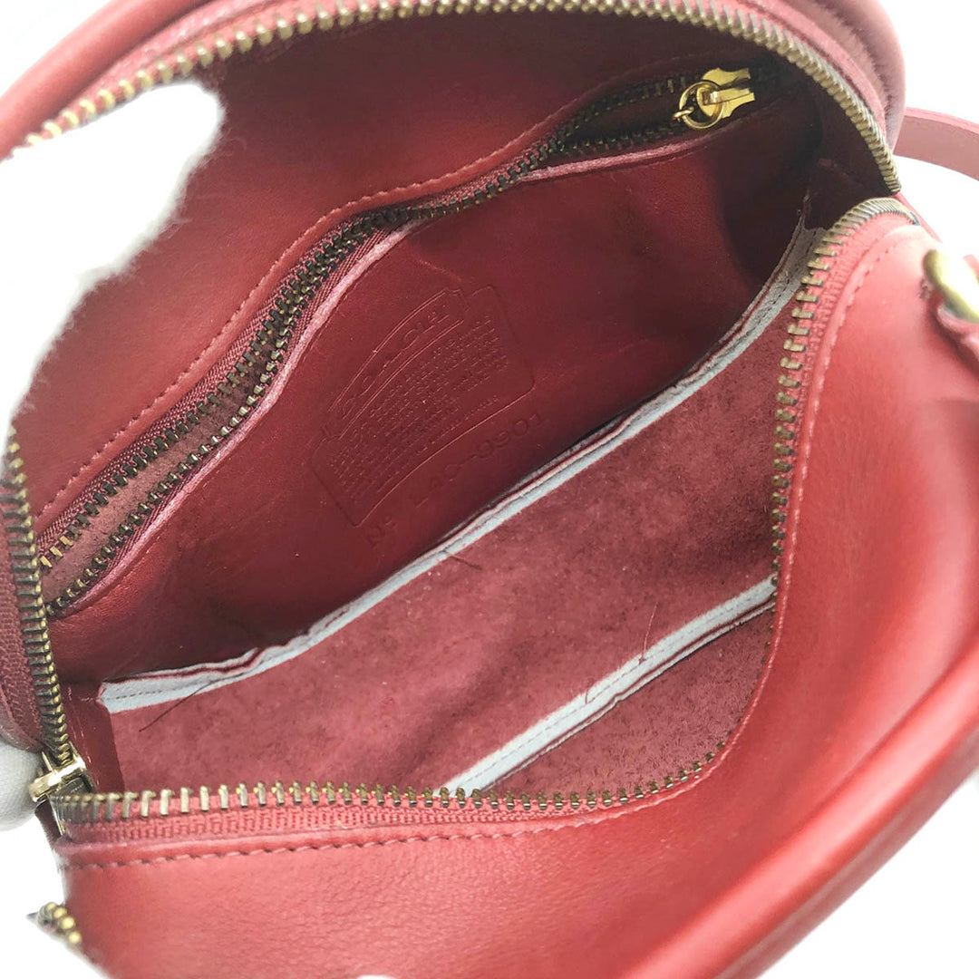 COACH コーチ 
 ショルダーバッグ 
レザー レッド