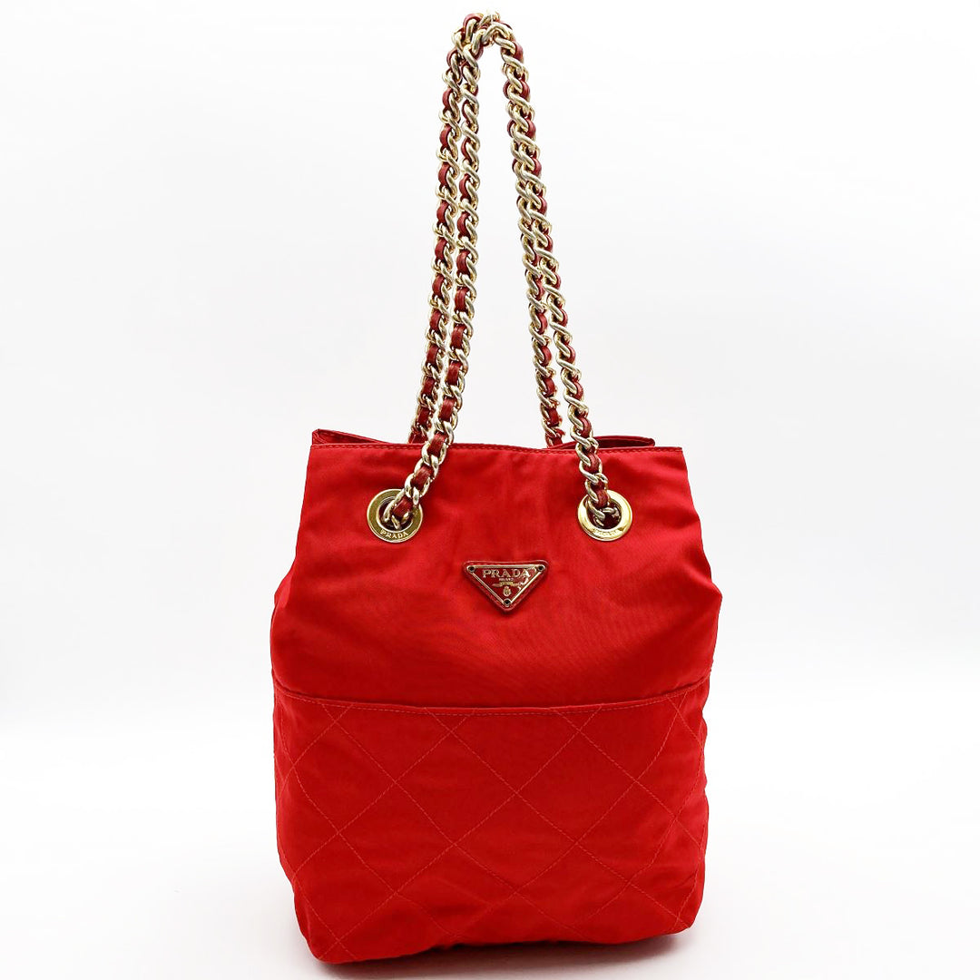 PRADA プラダ 
 ショルダーバッグ 
ナイロン レッド