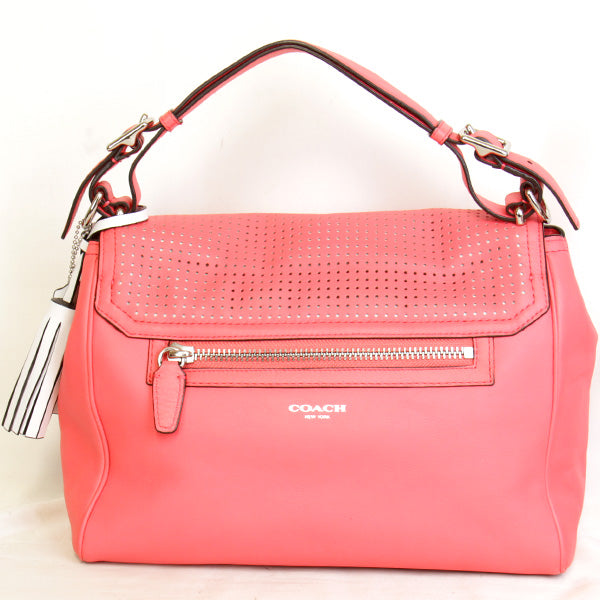 COACH コーチ 
 22386 ショルダーバッグ 
レザー ピンク×ホワイト