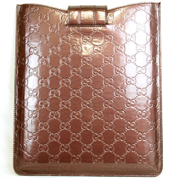 GUCCI グッチ 
 タブレットケース 256575 iPadケース 
シマ エナメル パープルブラウン系