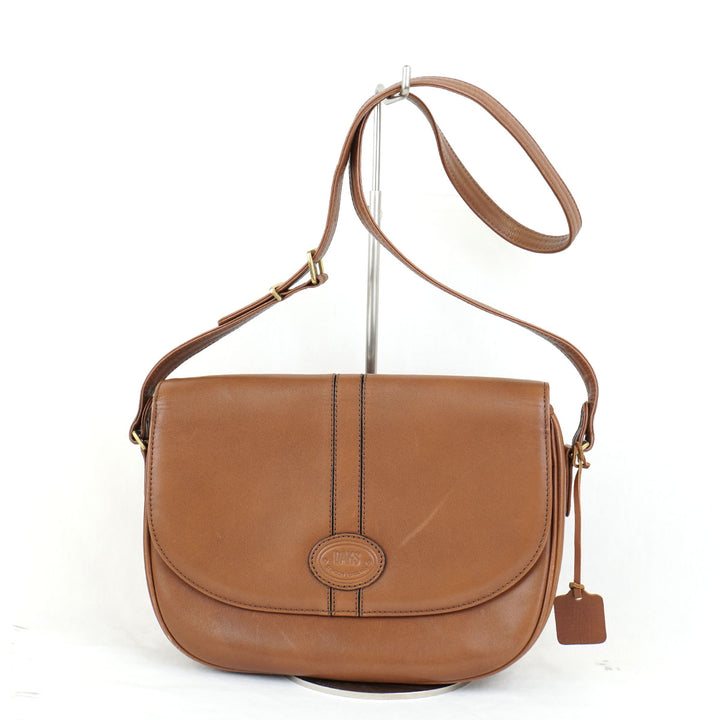 DAKS ダックス 
 ショルダーバッグ 
レザー ブラウン