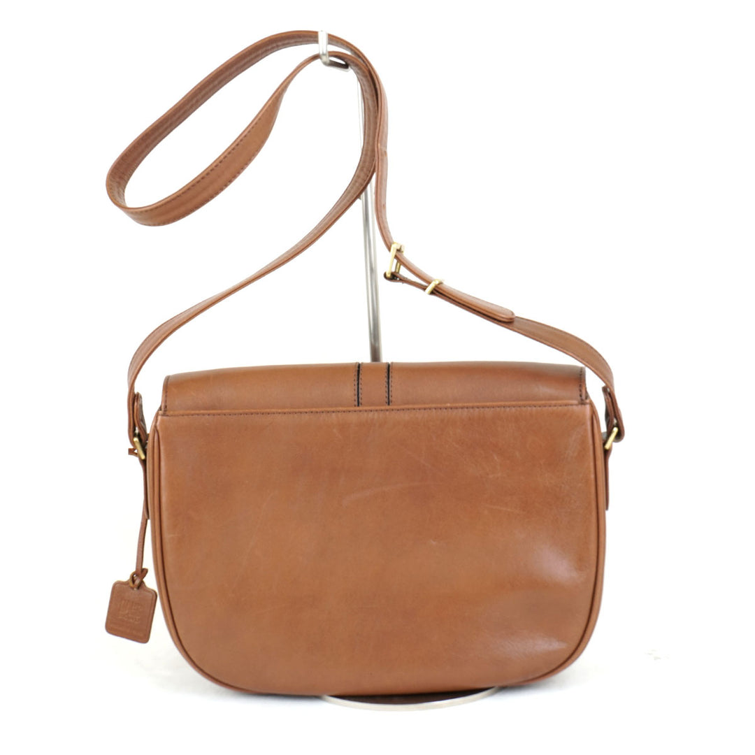 DAKS ダックス 
 ショルダーバッグ 
レザー ブラウン