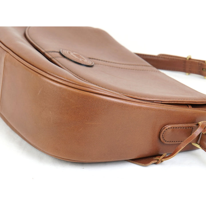 DAKS ダックス 
 ショルダーバッグ 
レザー ブラウン