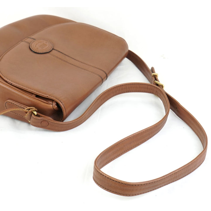DAKS ダックス 
 ショルダーバッグ 
レザー ブラウン