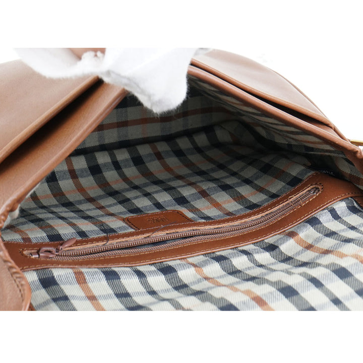 DAKS ダックス 
 ショルダーバッグ 
レザー ブラウン