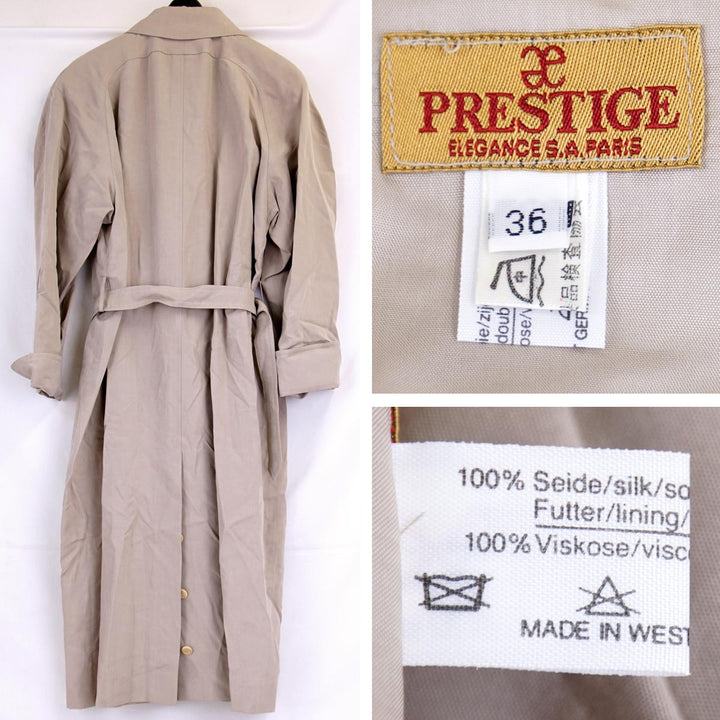 ELEGANCE PRESTIGE 
 トレンチコート コート 
シルク ベージュ