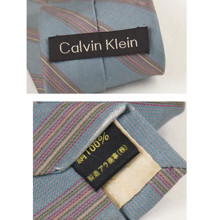 Calvin klein カルバンクライン 
 ネクタイ 
シルク ブルー
