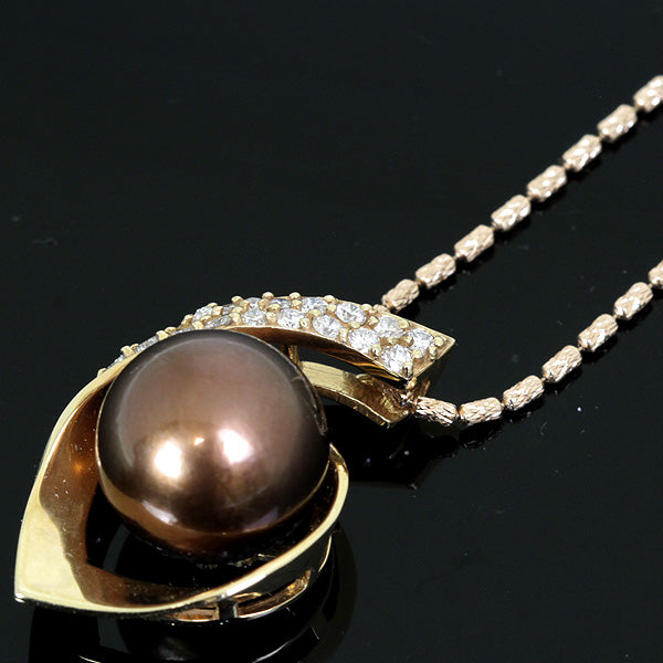 美品『USED』 K18 
ネックレス
 ダイヤモンド 0.32 9.5g