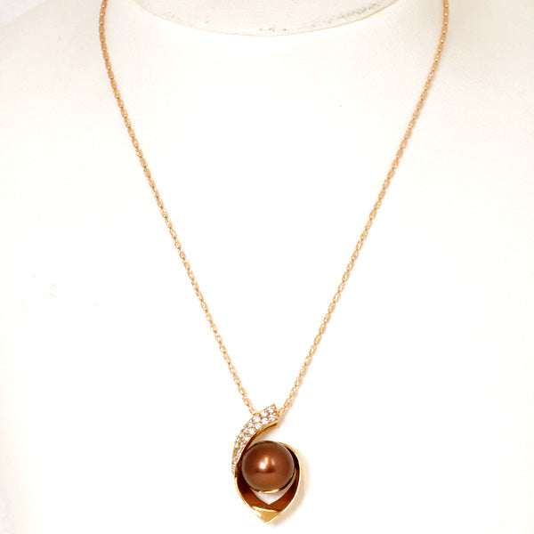 美品『USED』 K18 
ネックレス
 ダイヤモンド 0.32 9.5g