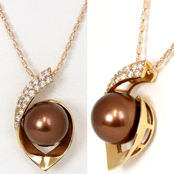 美品『USED』 K18 
ネックレス
 ダイヤモンド 0.32 9.5g