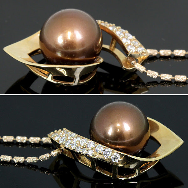 美品『USED』 K18 
ネックレス
 ダイヤモンド 0.32 9.5g