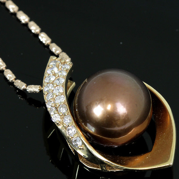 美品『USED』 K18 
ネックレス
 ダイヤモンド 0.32 9.5g