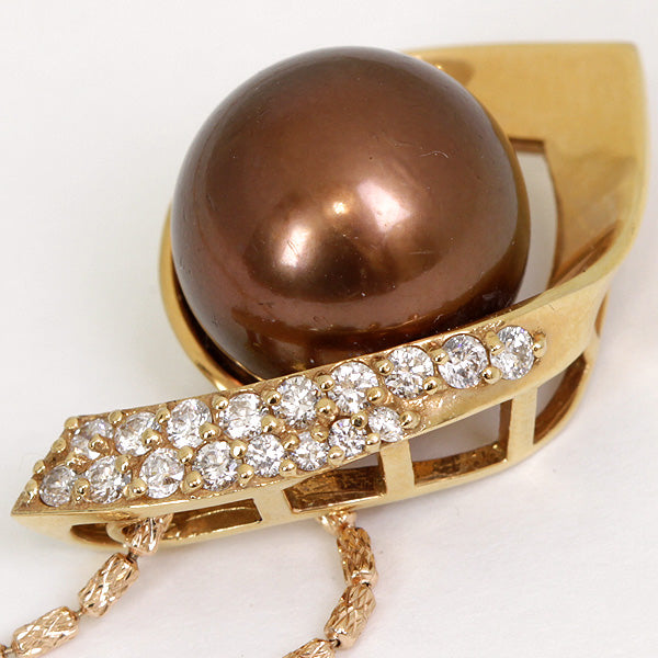 美品『USED』 K18 
ネックレス
 ダイヤモンド 0.32 9.5g