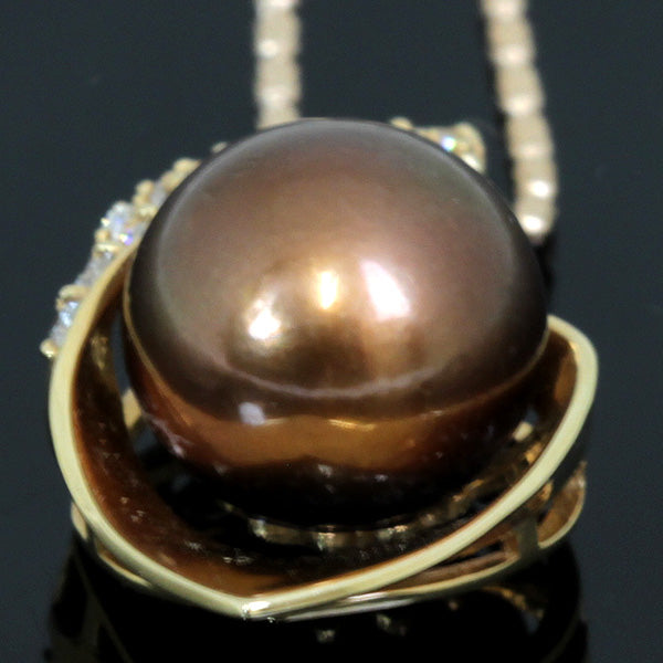 美品『USED』 K18 
ネックレス
 ダイヤモンド 0.32 9.5g