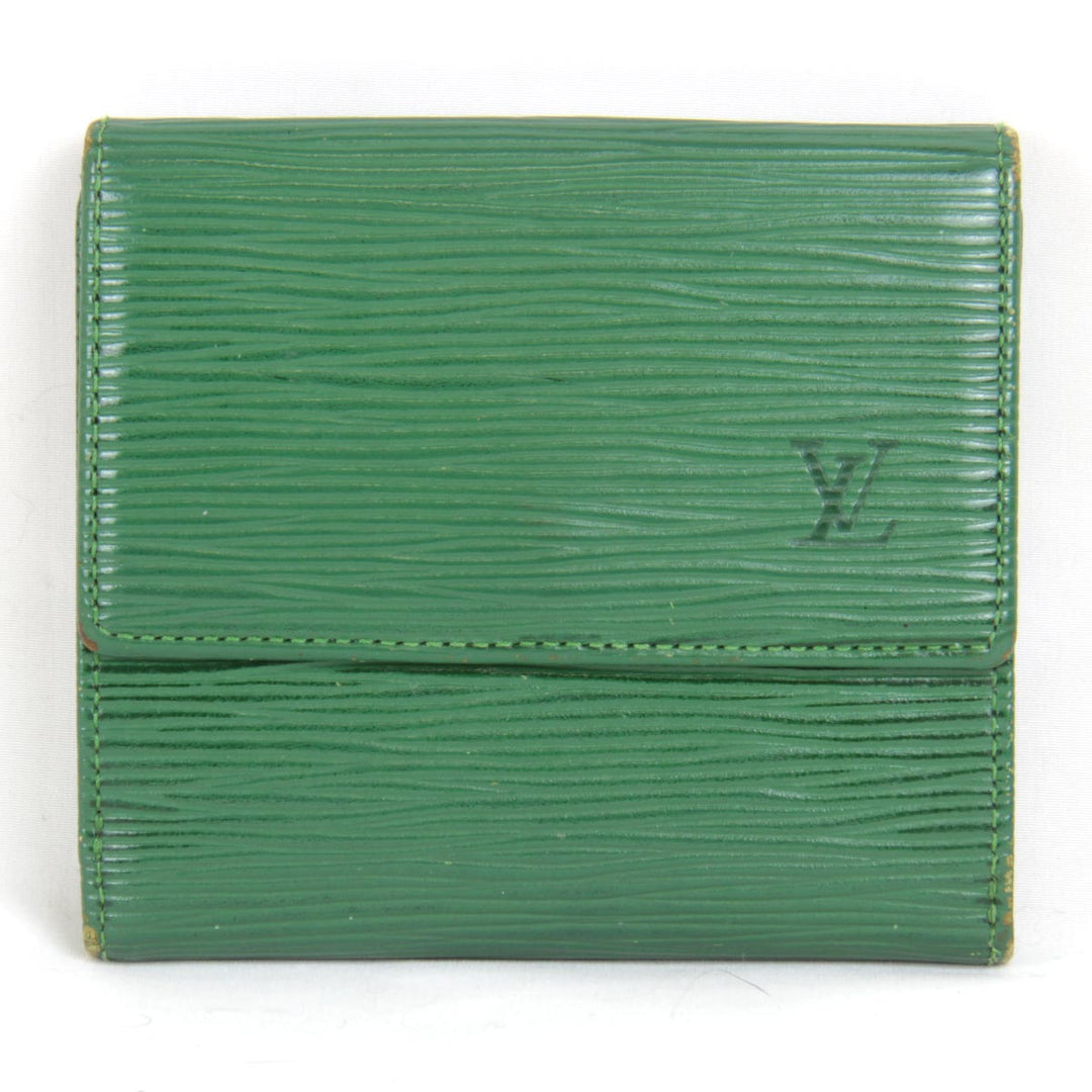 『USED』 
LOUIS VUITTON ルイ・ヴィトン 
 ポルトモネビエカルトクレディ M63484 二つ折り財布 
エピレザー グリーン Wホック