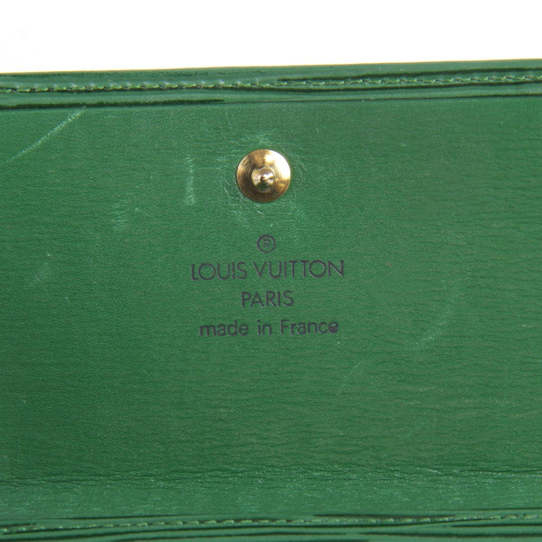 『USED』 
LOUIS VUITTON ルイ・ヴィトン 
 ポルトモネビエカルトクレディ M63484 二つ折り財布 
エピレザー グリーン Wホック