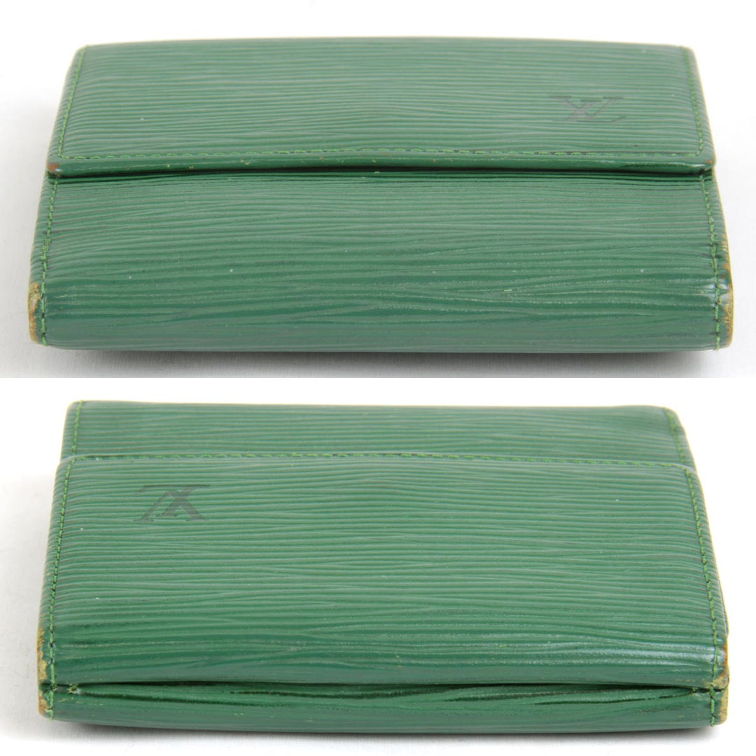 『USED』 
LOUIS VUITTON ルイ・ヴィトン 
 ポルトモネビエカルトクレディ M63484 二つ折り財布 
エピレザー グリーン Wホック