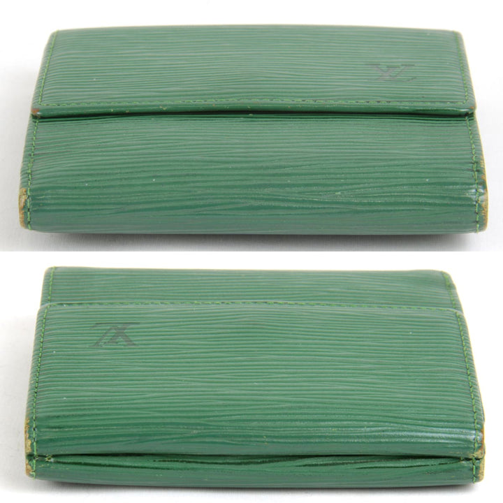 『USED』 
LOUIS VUITTON ルイ・ヴィトン 
 ポルトモネビエカルトクレディ M63484 二つ折り財布 
エピレザー グリーン Wホック