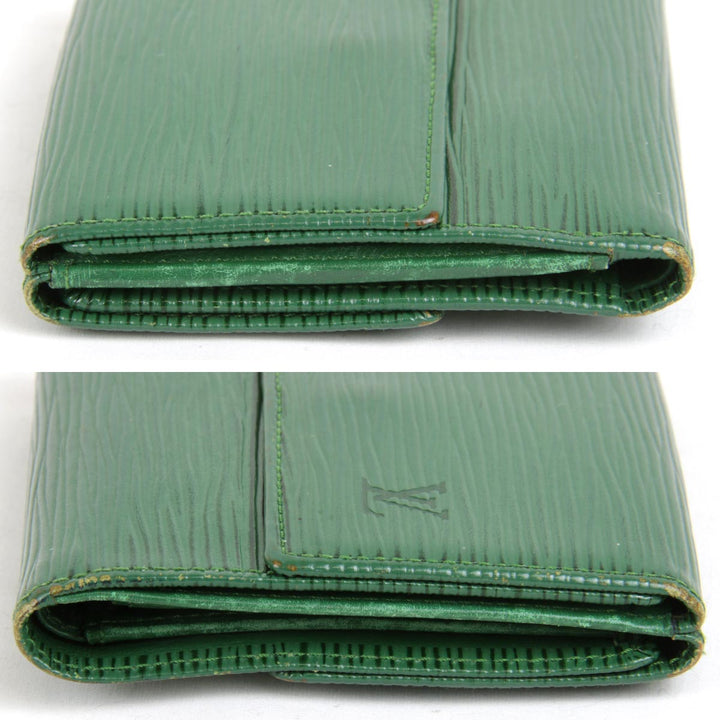 『USED』 
LOUIS VUITTON ルイ・ヴィトン 
 ポルトモネビエカルトクレディ M63484 二つ折り財布 
エピレザー グリーン Wホック