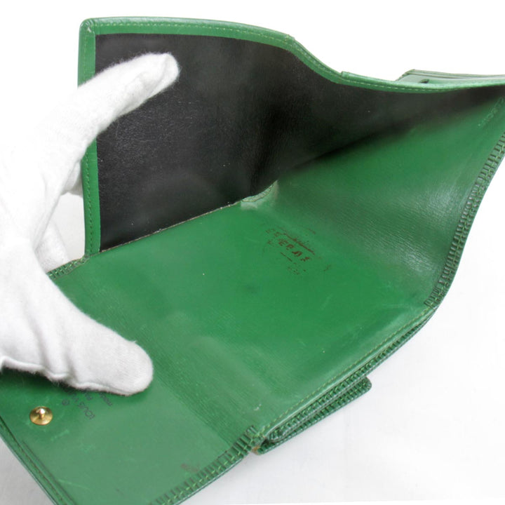 『USED』 
LOUIS VUITTON ルイ・ヴィトン 
 ポルトモネビエカルトクレディ M63484 二つ折り財布 
エピレザー グリーン Wホック