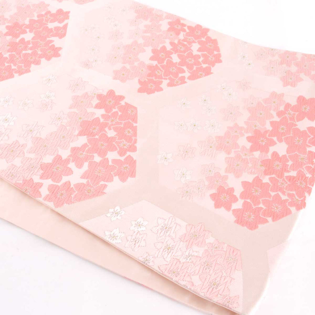 美品『USED』 
 
 三松 kimonossimo おりじなる帯 袋帯 
正絹 ピンク