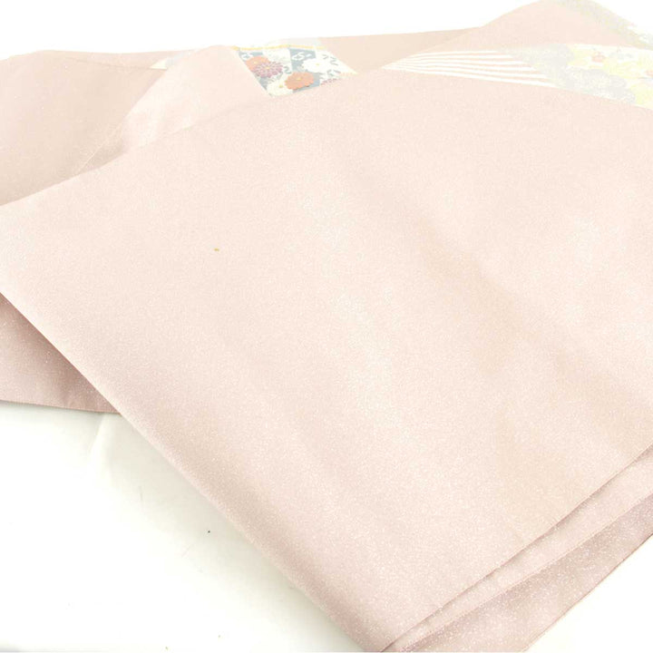 美品『USED』 
 
 加賀扇面文 袋帯 
正絹と思われます 白梅色