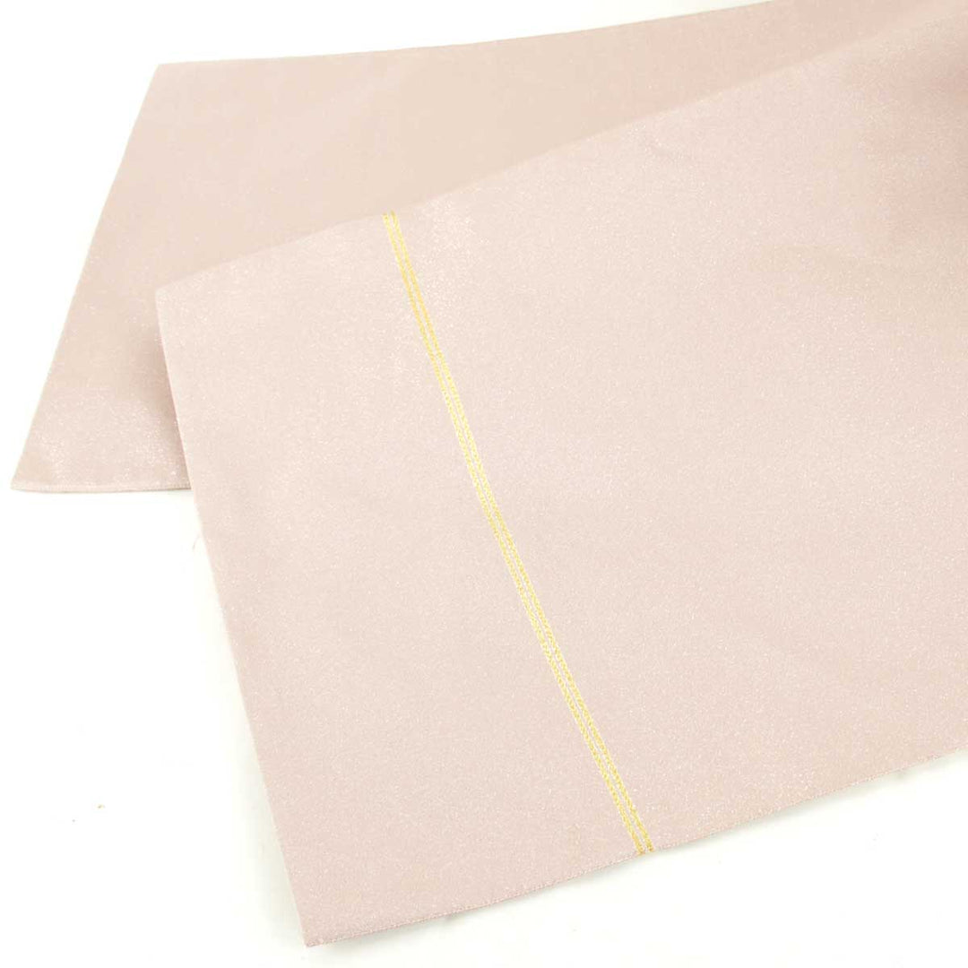 美品『USED』 
 
 加賀扇面文 袋帯 
正絹と思われます 白梅色