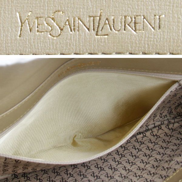 YVES SAINT LAURENT イヴ・サンローラン 
 クラッチバッグ セカンドバッグ 
PVC グレー系